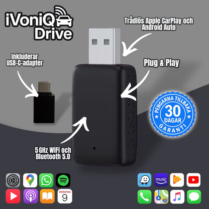 iVoniQ Drive – Trådlös frihet med CarPlay & Android Auto