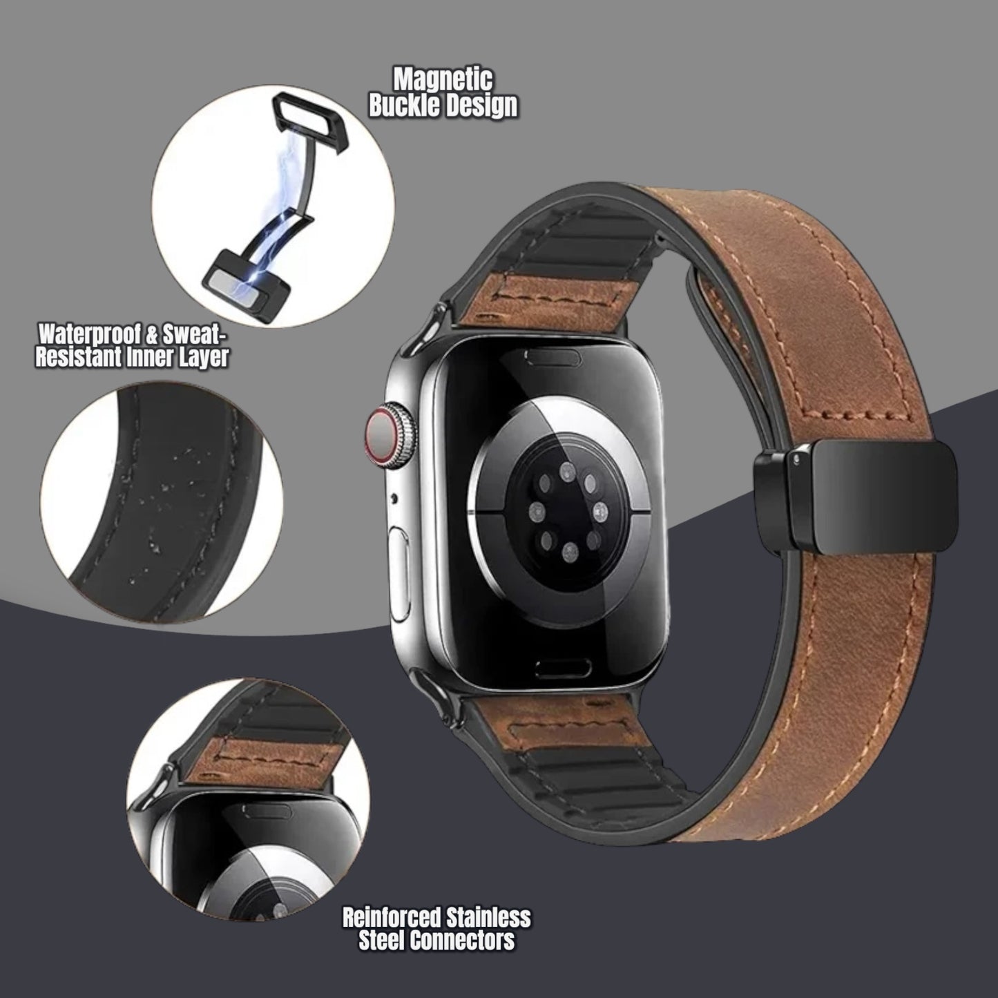 ZAVIQ Fusion - Magnetic Leather Strap