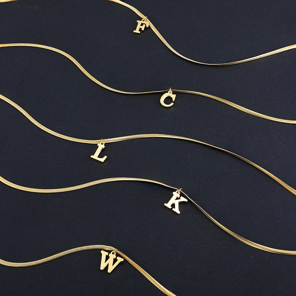 A-Z gold plated initial necklace - Wear your initial with elegance