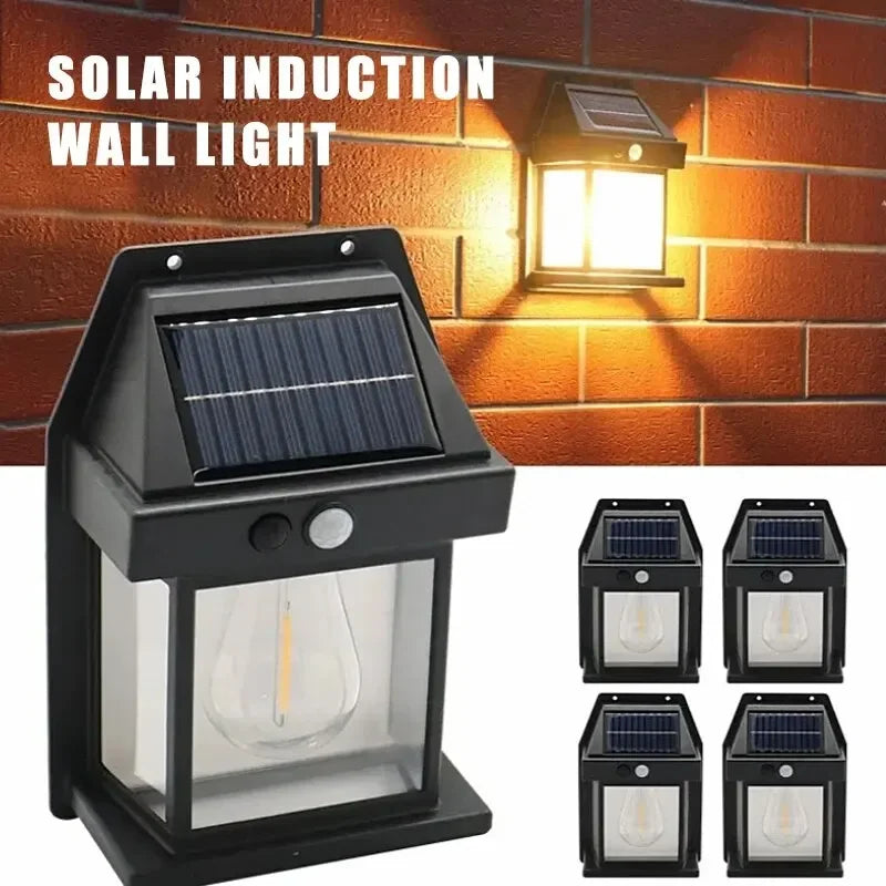Solar Wandleuchte Außen – LED Laterne mit Bewegungsmelder | Kabellos & Wasserdicht