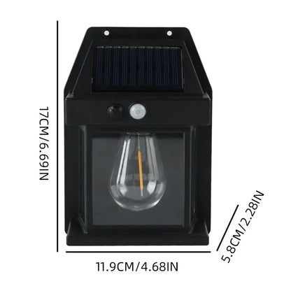 Solar Wandleuchte Außen – LED Laterne mit Bewegungsmelder | Kabellos & Wasserdicht